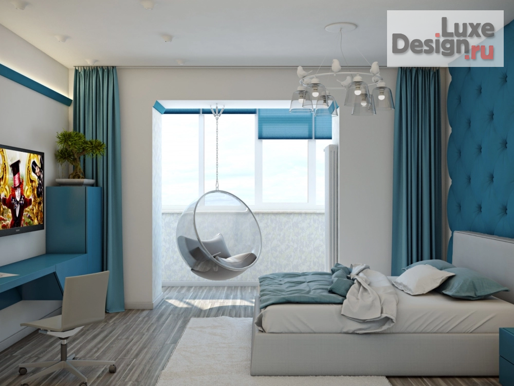 Дизайн интерьера детской "Детская для девочки в интерьере городской квартиры" (фото 2)