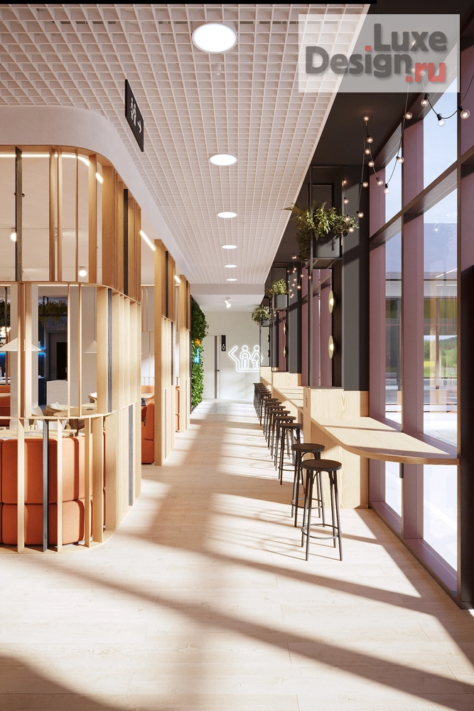 Дизайн интерьера лечебного учреждения "Круглогодичный бассейн, кафе" (фото 5)