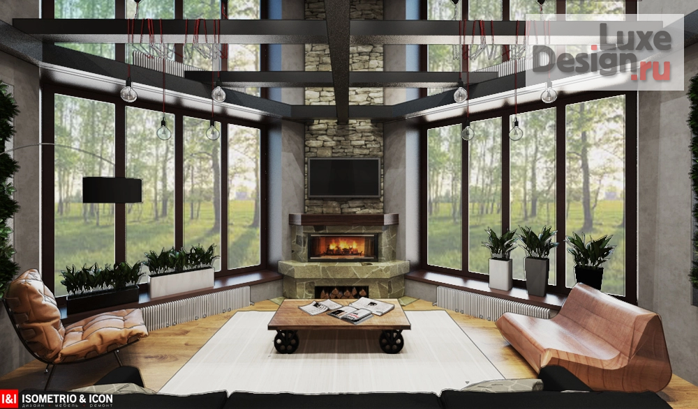 Дизайн интерьера коттеджа "Морской Лофт" (фото 1)