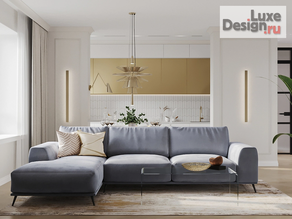 Дизайн интерьера трехкомнатной квартиры "ЖК Символ" (фото 1)