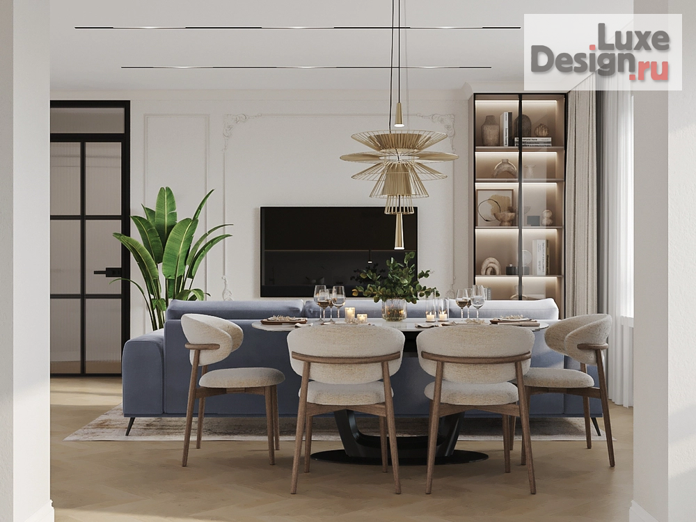 Дизайн интерьера трехкомнатной квартиры "ЖК Символ" (фото 2)