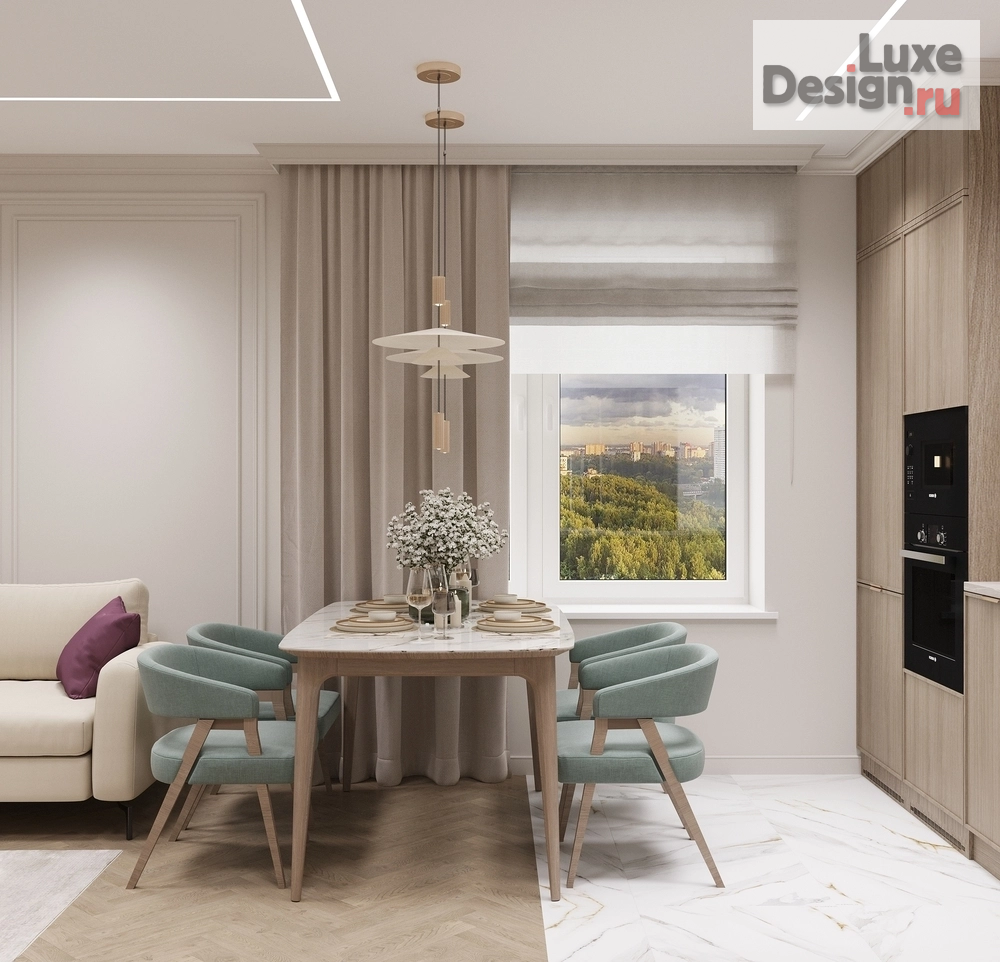 Дизайн интерьера двухкомнатной квартиры "ЖК Новатор" (фото 3)