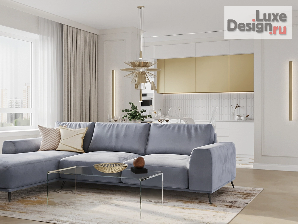 Дизайн интерьера трехкомнатной квартиры "ЖК Символ" (фото 4)