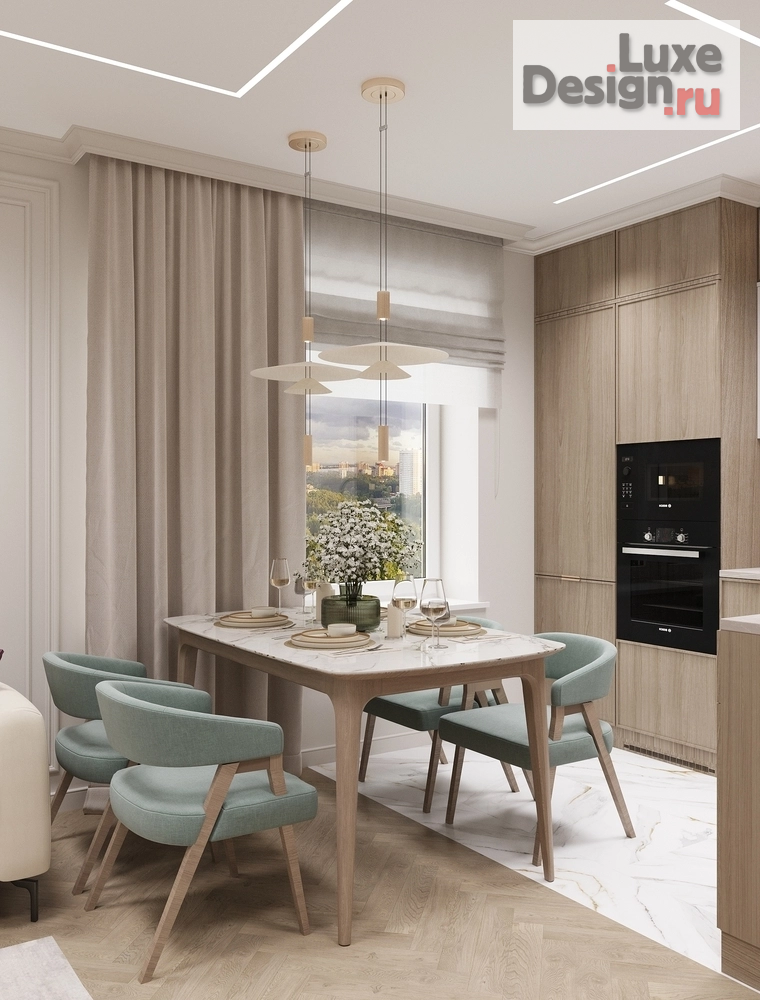 Дизайн интерьера двухкомнатной квартиры "ЖК Новатор" (фото 5)