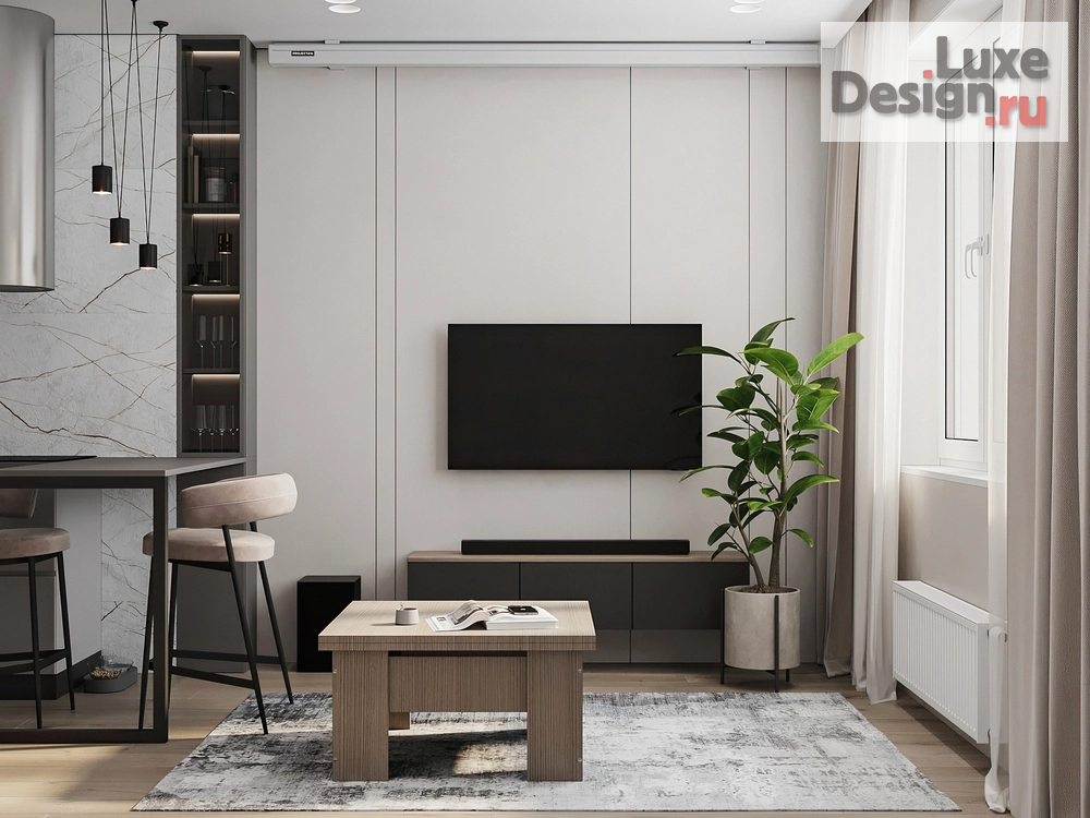 Дизайн интерьера трехкомнатной квартиры "ЖК Яркий" (фото 2)