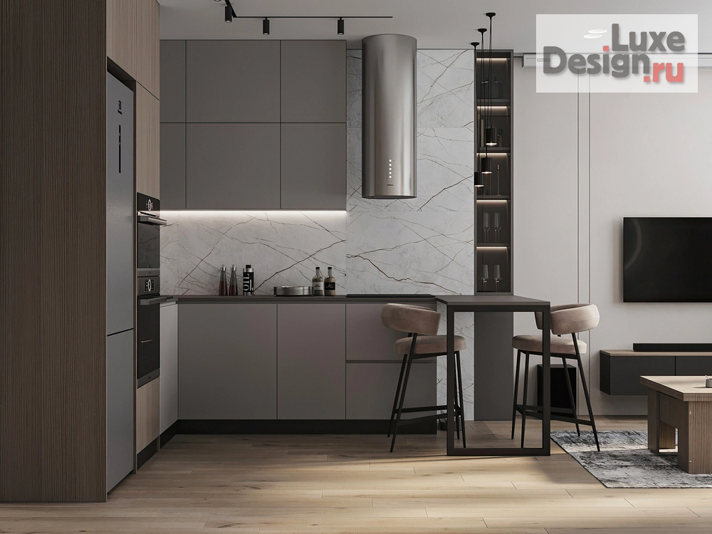 Дизайн интерьера трехкомнатной квартиры "ЖК Яркий" (фото 4)