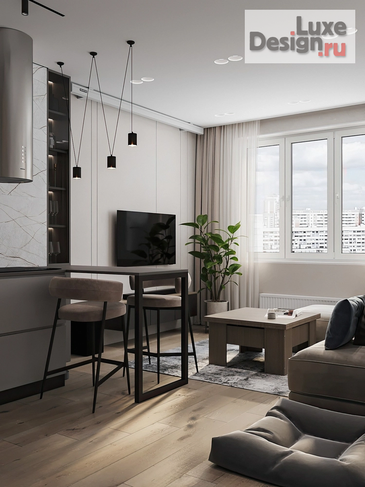 Дизайн интерьера трехкомнатной квартиры "ЖК Яркий" (фото 7)