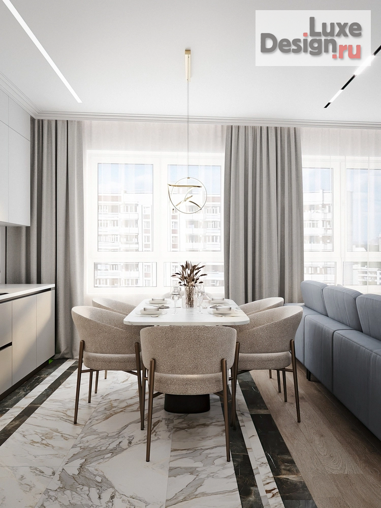 Дизайн интерьера трехкомнатной квартиры "ЖК Конди" (фото 9)