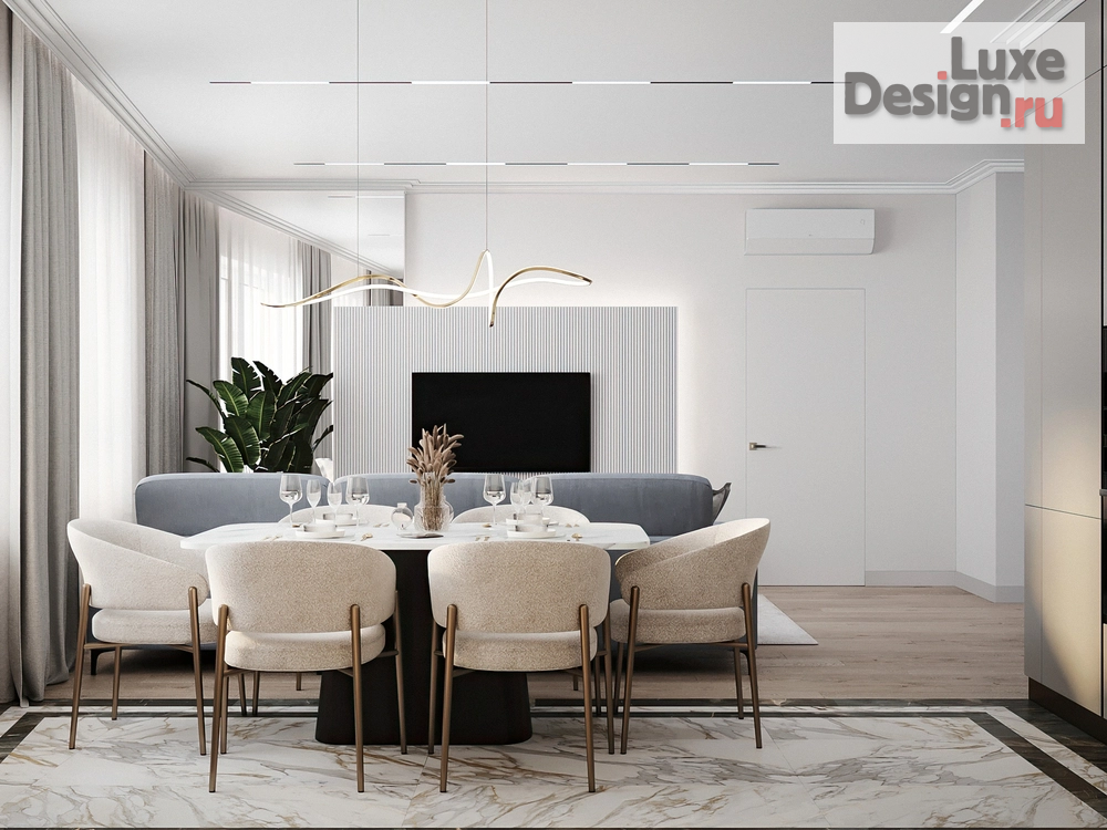 Дизайн интерьера трехкомнатной квартиры "ЖК Конди" (фото 2)