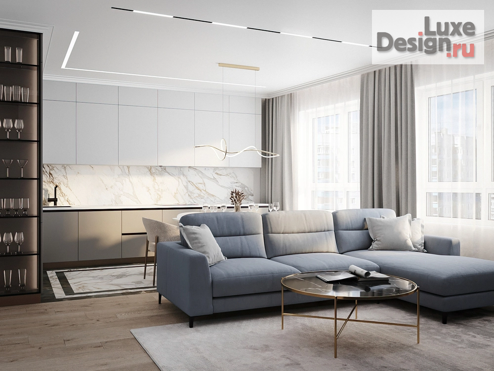 Дизайн интерьера трехкомнатной квартиры "ЖК Конди" (фото 4)