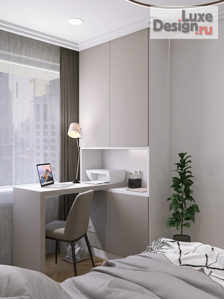 Дизайн интерьера трехкомнатной квартиры "ЖК Черемушки. Уфа" (фото 5)