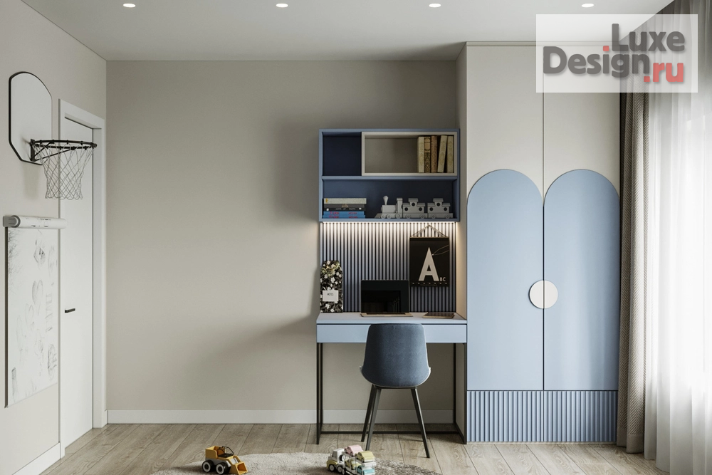 Дизайн интерьера детской "Детская комната для мальчика 12 кв м" (фото 4)