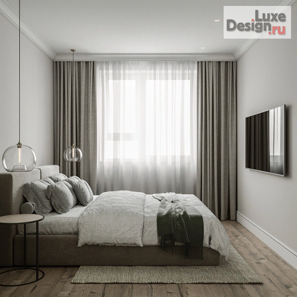 Дизайн интерьера спальни "Гостевая комната в ЖК Символ" (фото 1)