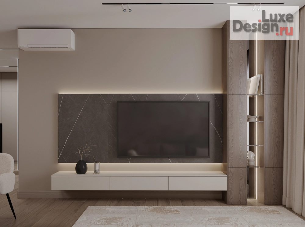 Дизайн интерьера четырехкомнатной квартиры "Квартира 100 м2 в ЖК Таухаус Уфа" (фото 2)