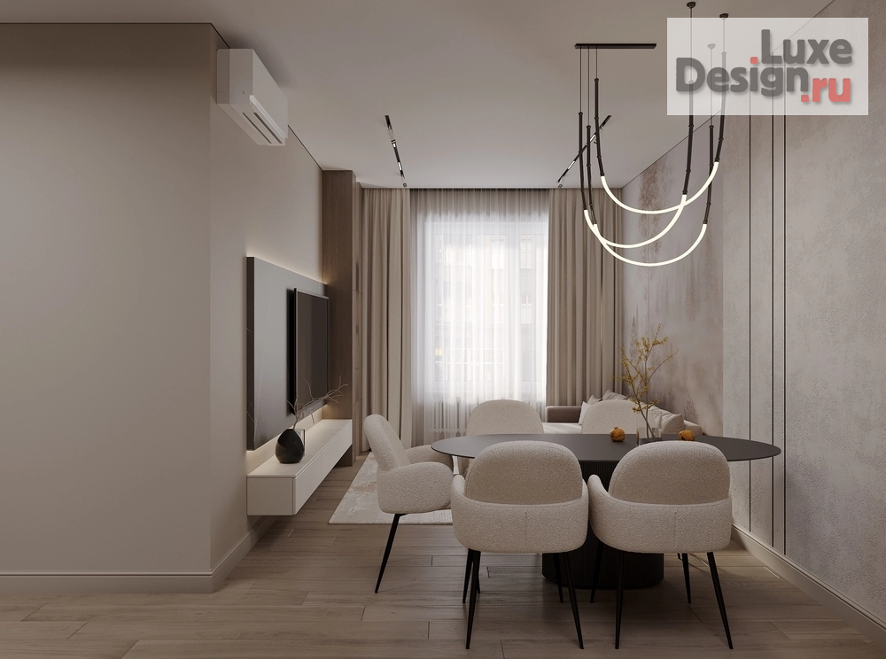 Дизайн интерьера четырехкомнатной квартиры "Квартира 100 м2 в ЖК Таухаус Уфа" (фото 4)