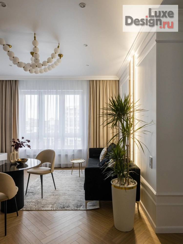 Дизайн интерьера трехкомнатной квартиры "Квартира 65 м2 в ЖК Уникум" (фото 6)