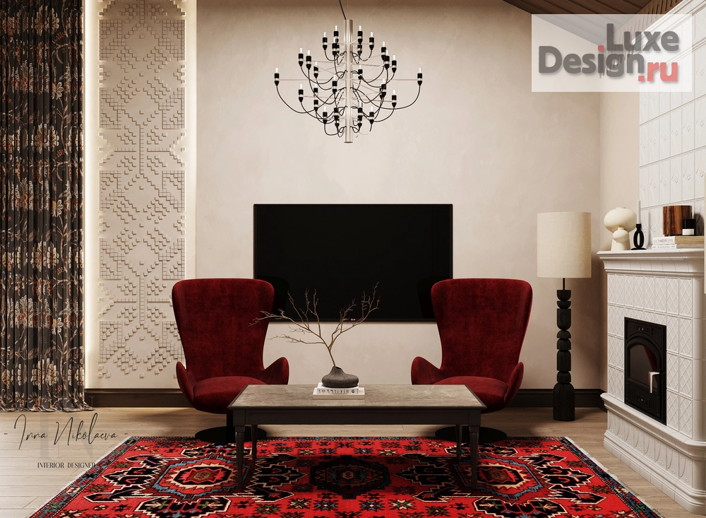 Дизайн интерьера загородного дома "Загородный дом в современном русском стиле" (фото 3)