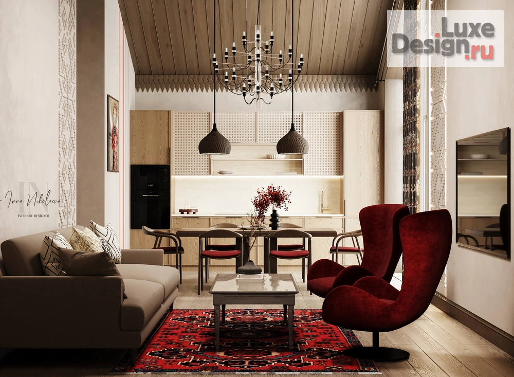 Дизайн интерьера загородного дома "Загородный дом в современном русском стиле" (фото 5)