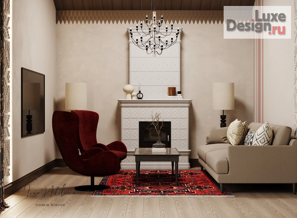 Дизайн интерьера загородного дома "Загородный дом в современном русском стиле" (фото 13)