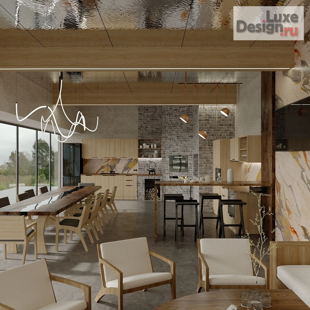 Дизайн интерьера сауны "Шикарная беседка на берегу реки, мебель из массива, New buro, Седюк Любовь" (фото 1)