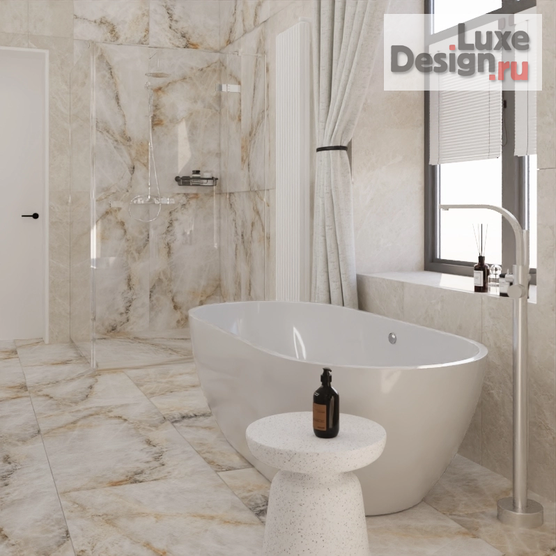 Дизайн интерьера ванной "Ванная комната с ониксом, New buro, Седюк Любовь" (фото 1)