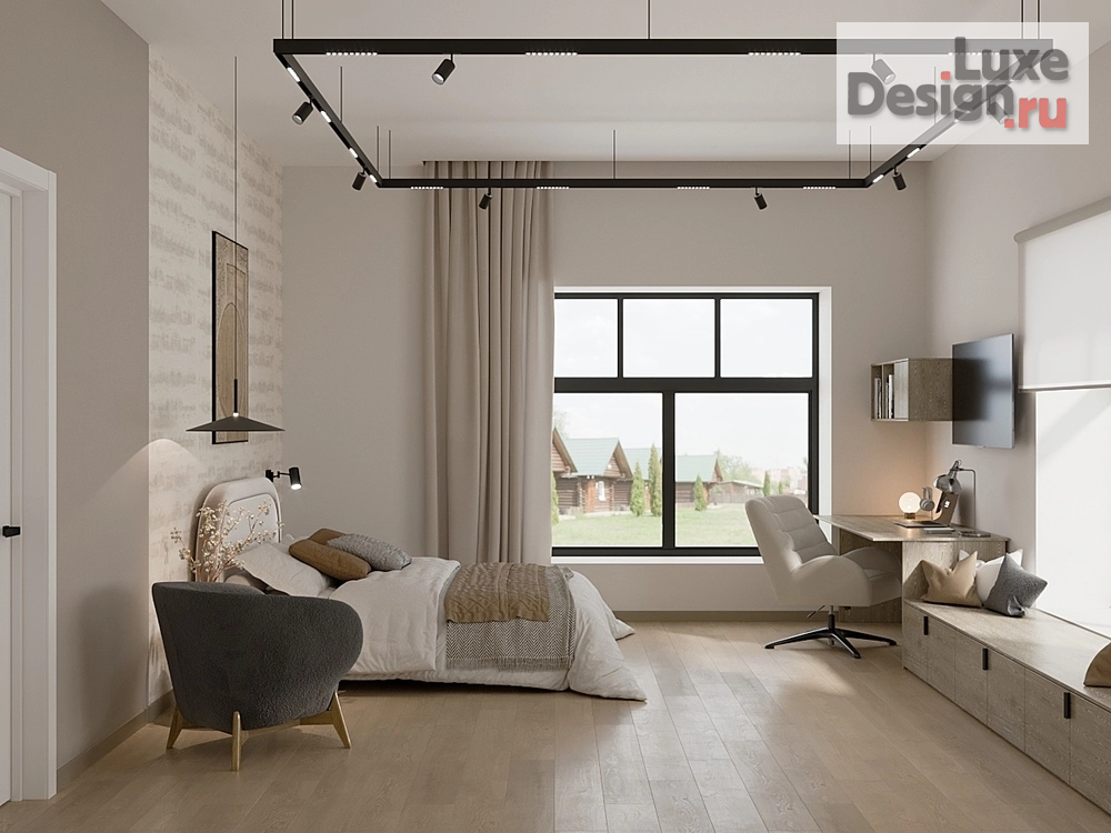 Дизайн интерьера спальни "Спальня в стиле Джапанди: New buro, Седюк Любовь" (фото 2)