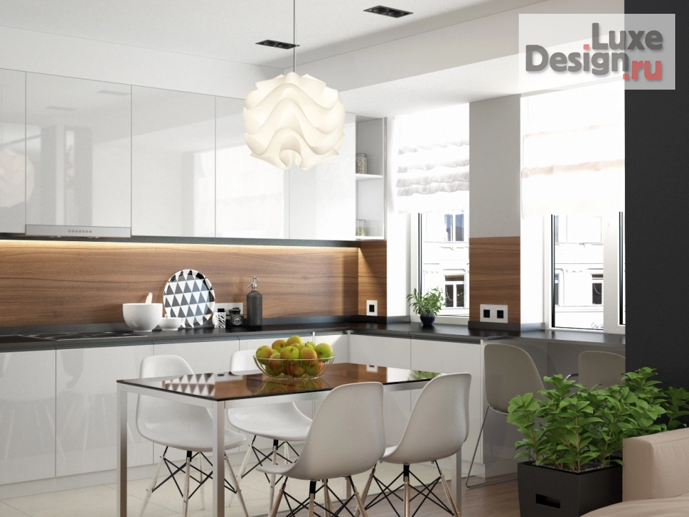 Дизайн интерьера трехкомнатной квартиры "ЖК 4 сезона 3-х комнатная квартира" (фото 9)