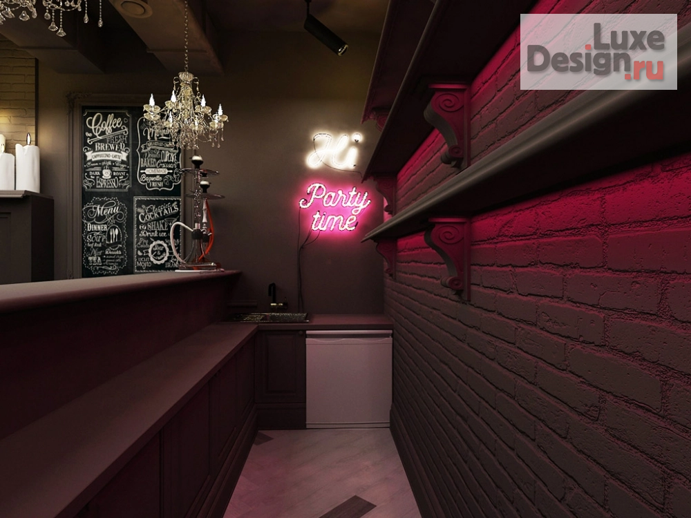 Дизайн интерьера ночного клуба "Дизайн кальянной" (фото 10)