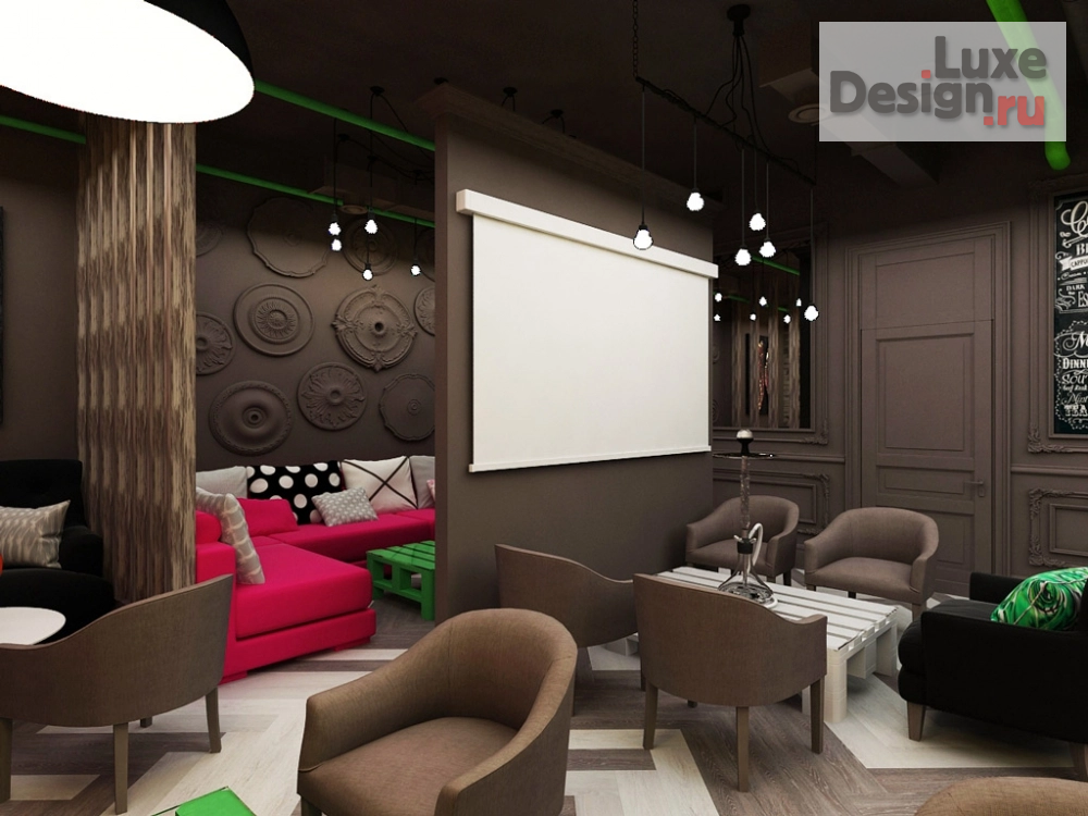 Дизайн интерьера ночного клуба "Дизайн кальянной" (фото 5)