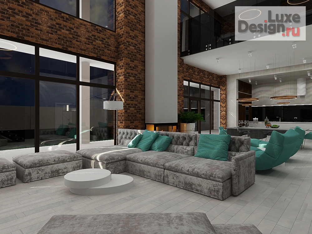 Дизайн интерьера коттеджа "Загородный дом, г. Уфа, п. Чесноковка" (фото 6)