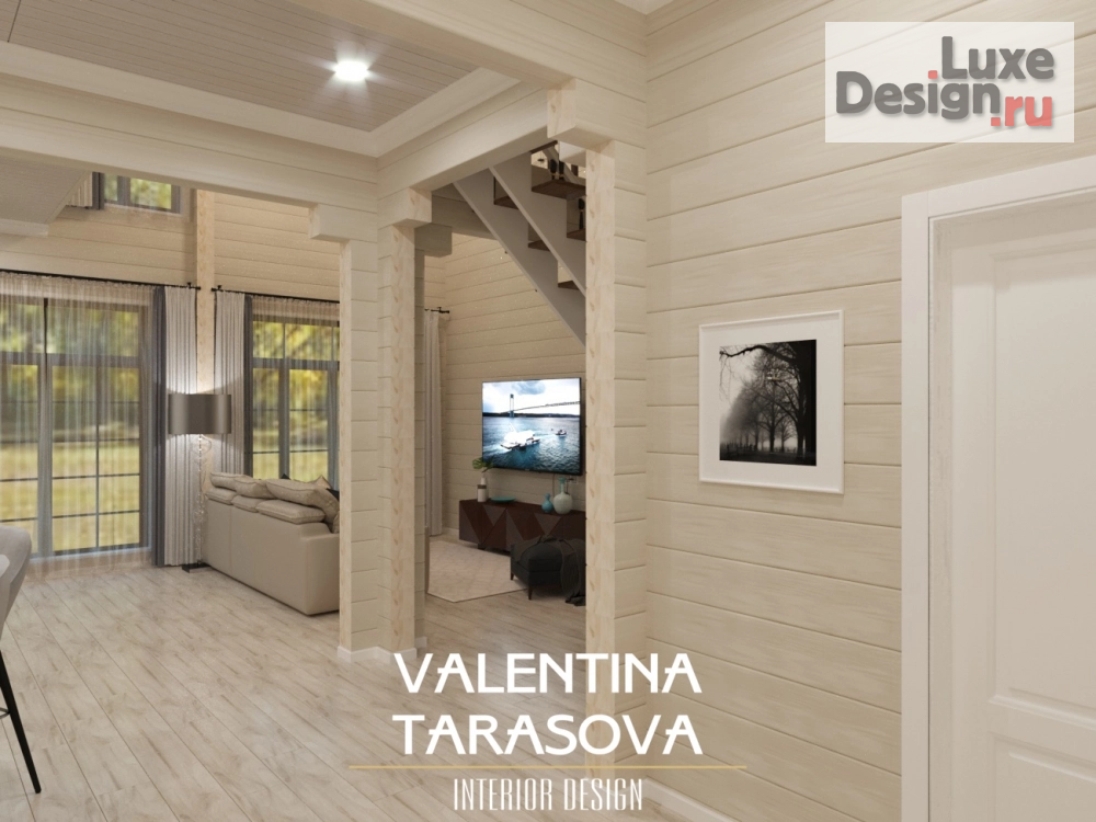 Дизайн интерьера частного дома "Деревянный дом" (фото 8)