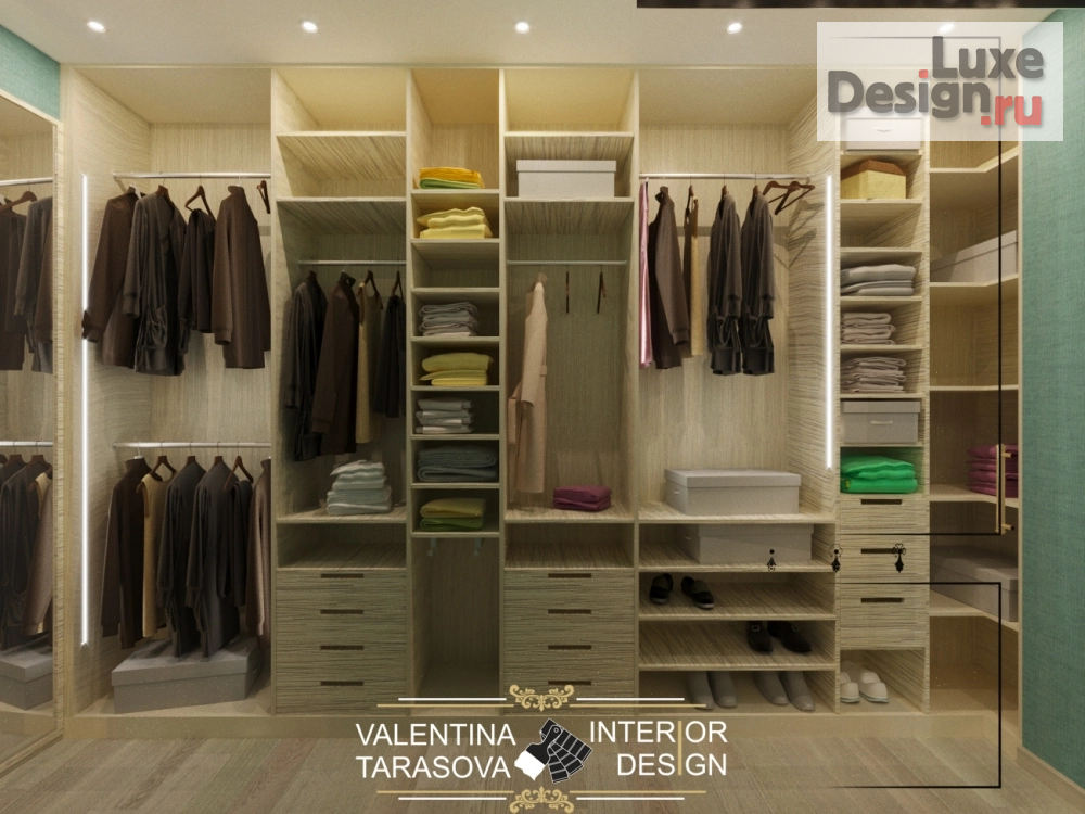 Дизайн интерьера трехкомнатной квартиры "Спальня с гардеробной" (фото 4)