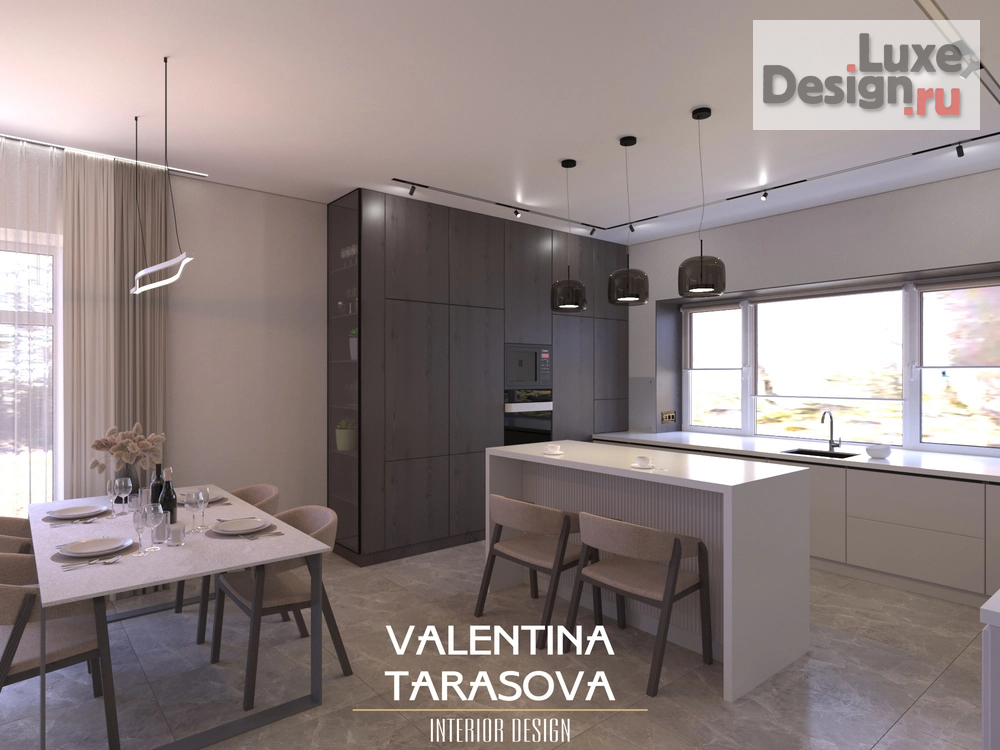 Дизайн интерьера частного дома "Кухня-гостиная в частном доме" (фото 5)