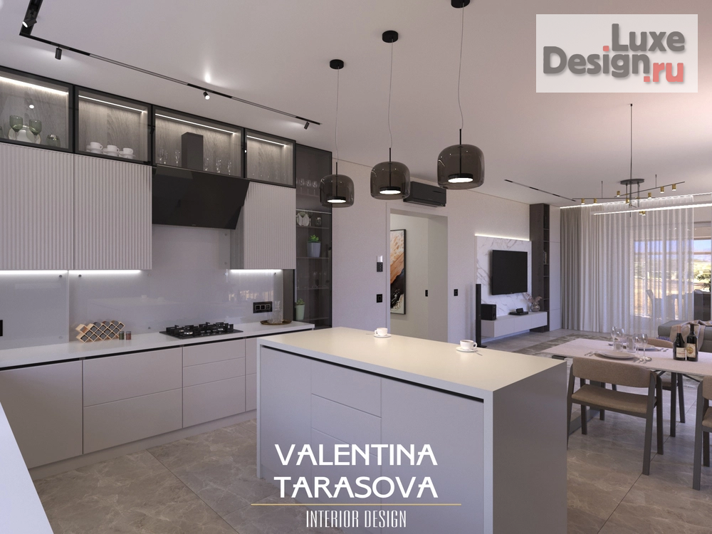 Дизайн интерьера частного дома "Кухня-гостиная в частном доме" (фото 6)