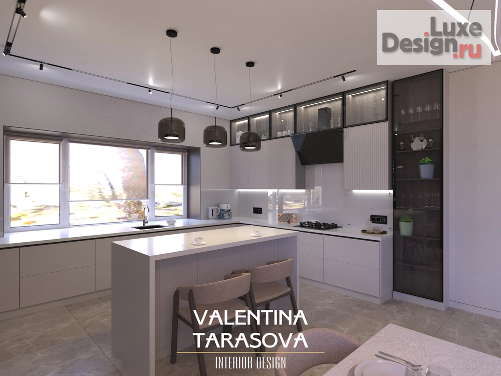 Дизайн интерьера частного дома "Кухня-гостиная в частном доме" (фото 8)