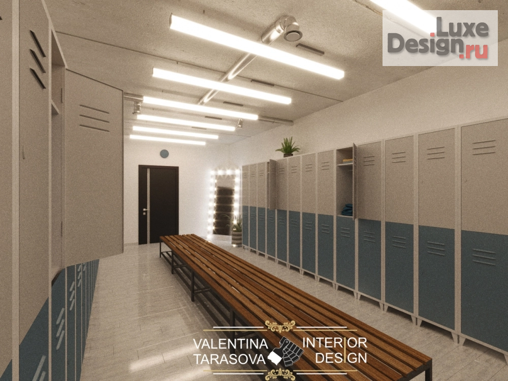 Дизайн интерьера оздоровительного комплекса "Раздевалка" (фото 3)