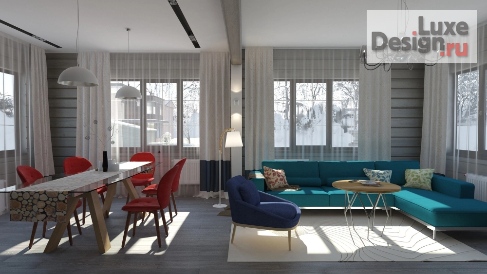 Дизайн интерьера загородного дома "Проект загородного дома" (фото 1)