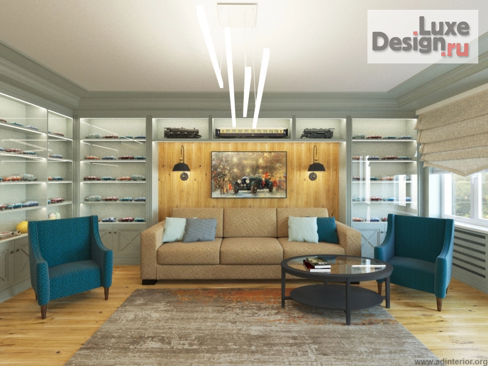 Дизайн интерьера гостиной "Проект гостиной (в соавторстве с Алексеевой Ириной)" (фото 1)