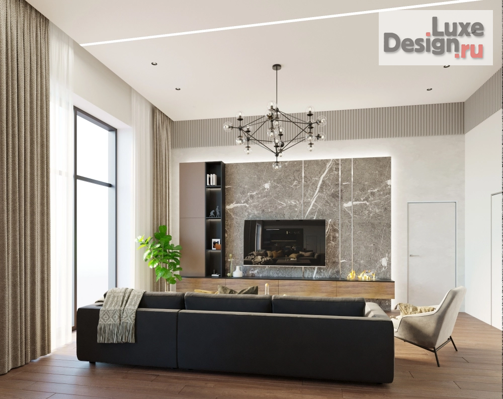 Дизайн интерьера четырехкомнатной квартиры "Дизайн интерьера квартиры в Москве" (фото 2)