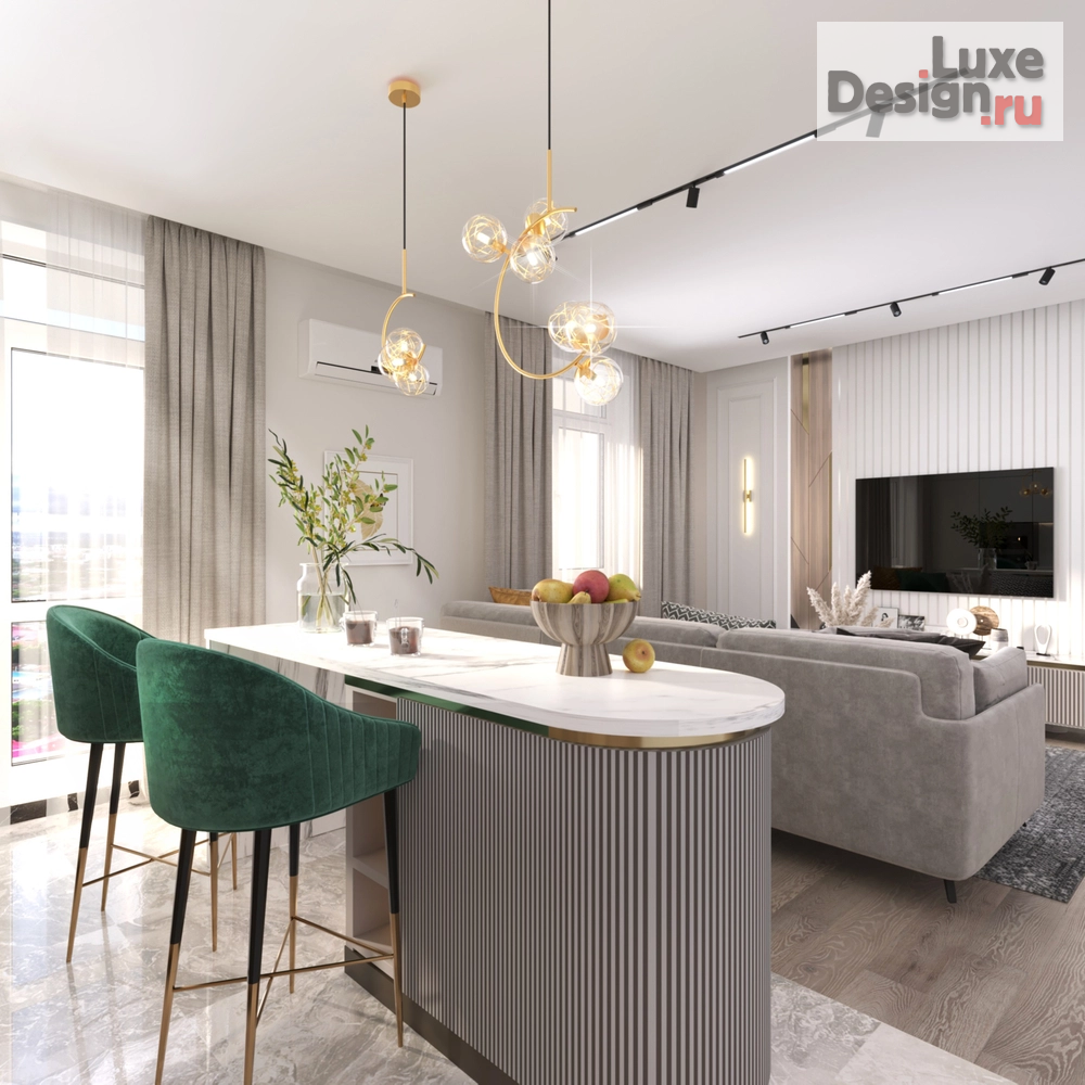 Дизайн интерьера квартиры "Дизайн-проект квартиры общей площадью 94,0 м2" (фото 1)