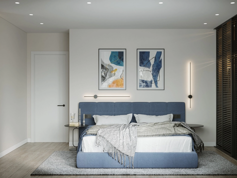 Дизайн интерьера спальни в Уфе "Спальня 14 кв м"