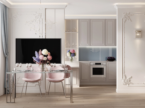 Дизайн интерьера в Уфе "Квартира в современном классическом стиле ЖК Выбор первых"