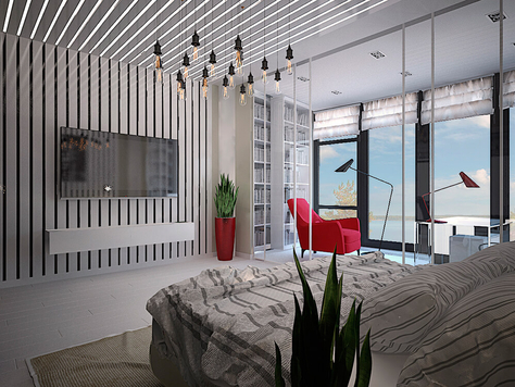 Дизайн интерьера квартиры-студии в Уфе "Дизайн частной квартиры"